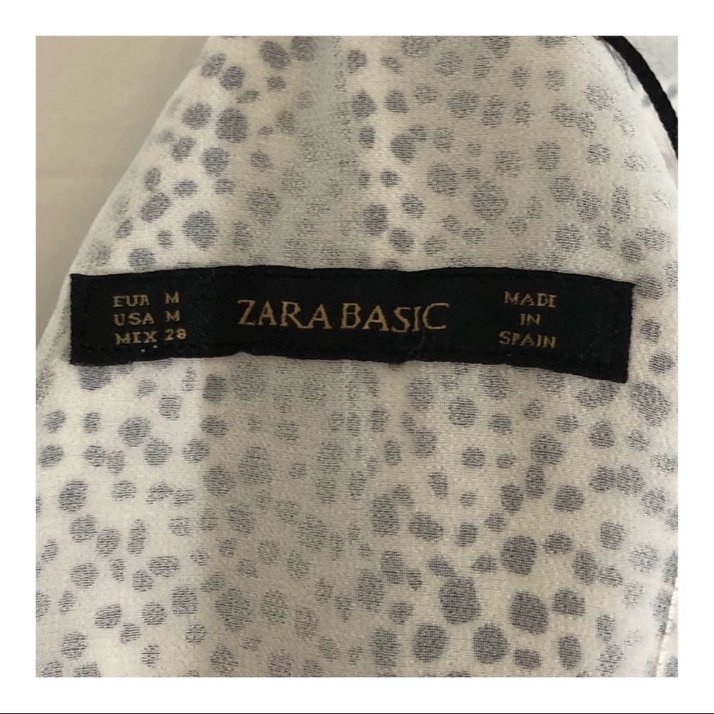 Zara Basic Black Spotted Romper, Medium - image 7